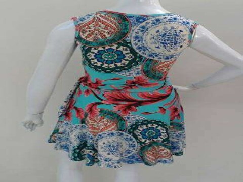 VESTIDO ESTAMPADO TANCINHA ANJRAK - Azul