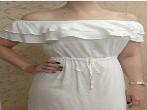 VESTIDO LONGO COM BABADOS DECOTE HERING HA0E - Branco