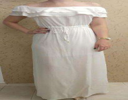 VESTIDO LONGO COM BABADOS DECOTE HERING HA0E - Branco