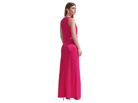 VESTIDO LONGO DECOTE TORÇÃO MORENA ROSA 108158 - Pink