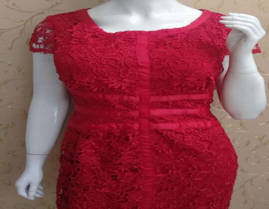 VESTIDO RENDA SEIKI 980316 - Vermelho