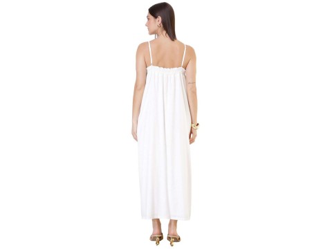 VESTIDO VISCOLINHO SEIKI 380979 - Off white